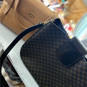Elegant Black and Brown Patterned Women's Bag